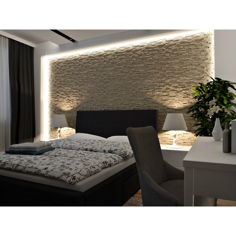 A La Maison Ceilings Stone 23.5" x 23.5" Wall Paneling in White